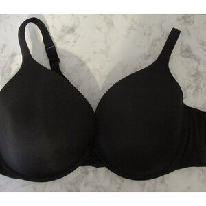 Cacique Bra 44D Black Lightly Lined Lounge Underwire Plus Size